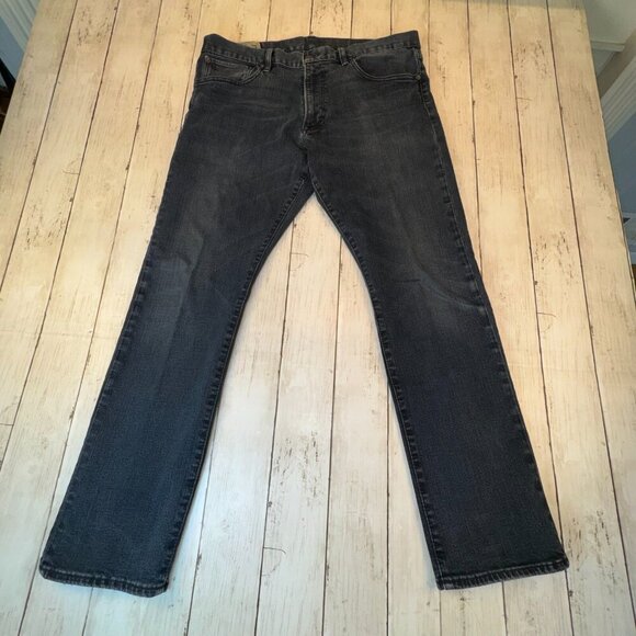 Polo Ralph Lauren Men's Size 36 x 30 Newton Indigo Stretch Designer Jeans Black - Picture 1 of 12